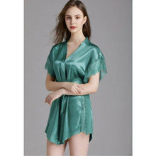 Charger l'image dans la galerie, Kimono Femme Turquoise Séductrice - Kimono Japonais