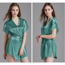 Charger l'image dans la galerie, Kimono Femme Turquoise Séductrice - Kimono Japonais