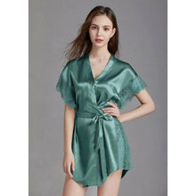 Charger l'image dans la galerie, Kimono Femme Turquoise Séductrice - Kimono Japonais