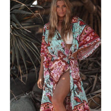 Charger l'image dans la galerie, KIMONO FEMME VINTAGE BOHEME - Kimono Japonais