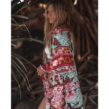 Charger l'image dans la galerie, KIMONO FEMME VINTAGE BOHEME - Kimono Japonais