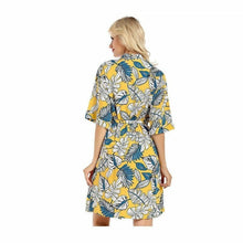 Charger l'image dans la galerie, Kimono Femme Yukata Jaune Floral - Kimono Japonais