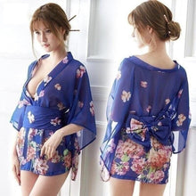 Charger l'image dans la galerie, Kimono Misaki Kimono sexy Kimonojaponais Bleu