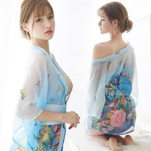 Charger l'image dans la galerie, Kimono Misaki Kimono sexy Kimonojaponais Gris