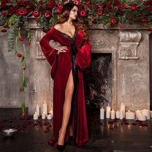 Charger l'image dans la galerie, KIMONO PEIGNOIR SATIN ROUGE PASSION - Kimono Japonais