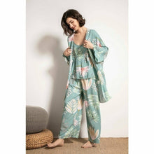 Charger l'image dans la galerie, Kimono Pyjama Japonais Tropique - Kimono Japonais