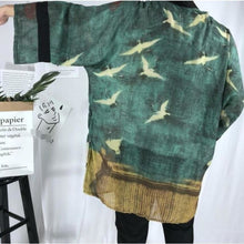 Charger l'image dans la galerie, Kimono Veste Grues Poésie - Kimono Japonais