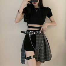 Charger l'image dans la galerie, MINI JUPE JAPONAISE GOTHIQUE - Kimono Japonais