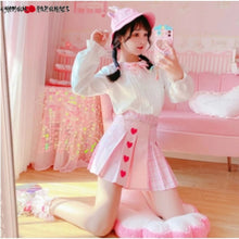 Charger l'image dans la galerie, Mini-jupe Kawaii Japonaise Harajuku Quatre cœurs - Kimono Japonais