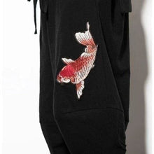 Charger l'image dans la galerie, Pantacourt Black Carpe Koi Pantalon court Mixte Kimonojaponais