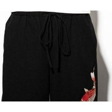 Charger l'image dans la galerie, Pantacourt Kimono Noir Carpe Koi du Japon Kimonojaponais