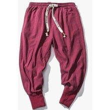 Charger l'image dans la galerie, Pantalon Leisuru Pantalon long Mixte Kimono Japonais XXXL Bordeaux