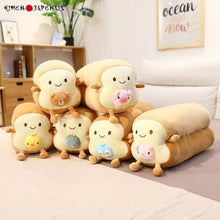 Charger l'image dans la galerie, Peluche Kawaii Pain de Mie avec un adorable motif animal ou fruit au centre.