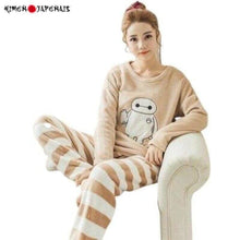 Charger l'image dans la galerie, Pyjama Japonais d´hiver Femme ´´Nono the robot´´ Pyjama Jinbei Femme Kimonojaponais