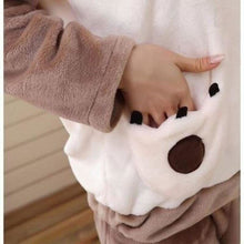 Charger l'image dans la galerie, Pyjama Japonais d´hiver Femme ´´Ours brun´´ Pyjama Jinbei Femme Kimonojaponais