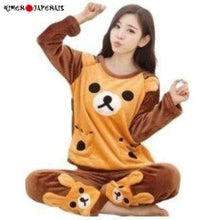 Charger l'image dans la galerie, Pyjama Japonais d´hiver Femme ´´Winny´´ Pyjama Jinbei Femme Kimonojaponais Brun L