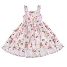 Charger l'image dans la galerie, Sweet Princess Lolita Dress Vintage Lace Bowknot Cute Printing High Waist Kawaii Gothic Jsk Girl