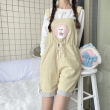 Charger l'image dans la galerie, Salopette Kawaii Bébé Ours Khaki / One Size Kawaii