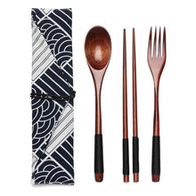 Charger l'image dans la galerie, Set de couverts japonais en bois Voyage - Kimono Japonais