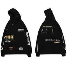 Charger l'image dans la galerie, Sweat Barre Code Pull Hoodies Mangas Kimonojaponais Noir XL