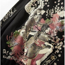 Charger l'image dans la galerie, Sweat Geisha flower Pull Hoodies Mangas Kimonojaponais