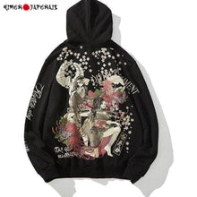 Charger l'image dans la galerie, Sweat Geisha flower Pull Hoodies Mangas Kimonojaponais