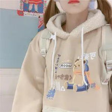 Charger l'image dans la galerie, Sweat-Shirt Kawaii À Capuche Ours Blanc Polaire Beige / S Kawaii