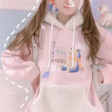 Charger l'image dans la galerie, Sweat-Shirt Kawaii À Capuche Ours Blanc Polaire Rose / Xl Kawaii