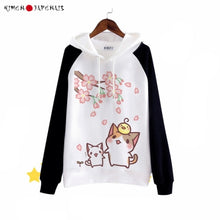 Charger l'image dans la galerie, Sweatshirt Kawaii Chat Mori Cat Noir / S Pull Hoodies Mangas