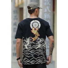 Charger l'image dans la galerie, T-shirt Carpe et lune T-shirts Kimonojaponais