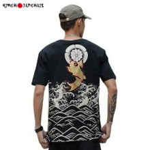 Charger l'image dans la galerie, T-shirt Carpe et lune T-shirts Kimonojaponais