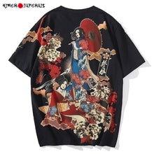 Charger l'image dans la galerie, T-shirt Gaisha avec ombrelle T-shirts Kimonojaponais