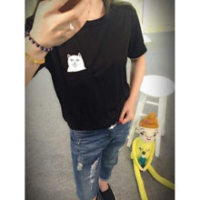 Charger l'image dans la galerie, T-shirt Japonais Kawaii Chat rebel - Kimono Japonais