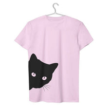 Charger l&#39;image dans la galerie, T-shirt Japonais Kawaii impression chat curieux HARAJAKU STYLE - Kimono Japonais
