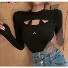 Charger l'image dans la galerie, T-shirt japonais Kawaii moulant decolleté chat Kitty - Kimono Japonais