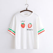 Charger l'image dans la galerie, T-shirt Kawaii Fraises - Kimono Japonais