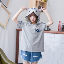 Charger l'image dans la galerie, T-shirt Kawaii Japonais Chat mignon - Kimono Japonais
