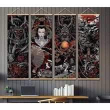Charger l'image dans la galerie, Tableau Japonais 4 panneaux légende - Kimono Japonais