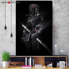 Charger l'image dans la galerie, Tableau Japonais Black Samouraï - Kimono Japonais