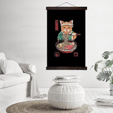 Charger l'image dans la galerie, Tableau Japonais Chat Gourmand - Kimono Japonais