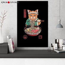 Charger l'image dans la galerie, Tableau Japonais Chat Gourmand - Kimono Japonais