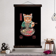 Charger l'image dans la galerie, Tableau Japonais Chat Gourmand - Kimono Japonais
