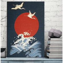 Charger l'image dans la galerie, Tableau Japonais Danse de grues - Kimono Japonais
