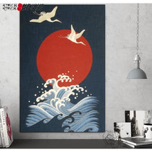 Charger l'image dans la galerie, Tableau Japonais Danse de grues - Kimono Japonais