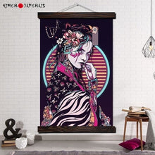 Charger l'image dans la galerie, Tableau japonais Geisha gothique - Kimono Japonais