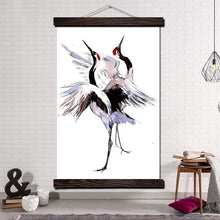 Charger l'image dans la galerie, Tableau Japonais Grue du bonheur - Kimono Japonais