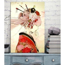 Charger l'image dans la galerie, Tableau Japonais Kimono rouge - Kimono Japonais