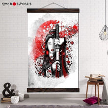 Charger l'image dans la galerie, tableau japonais Onna Bugeisha - Kimono Japonais