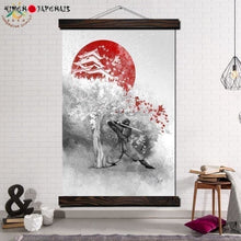 Charger l'image dans la galerie, Tableau Japonais Samourai du temple - Kimono Japonais