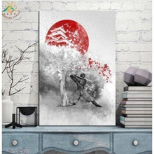 Charger l'image dans la galerie, Tableau Japonais Samourai du temple - Kimono Japonais